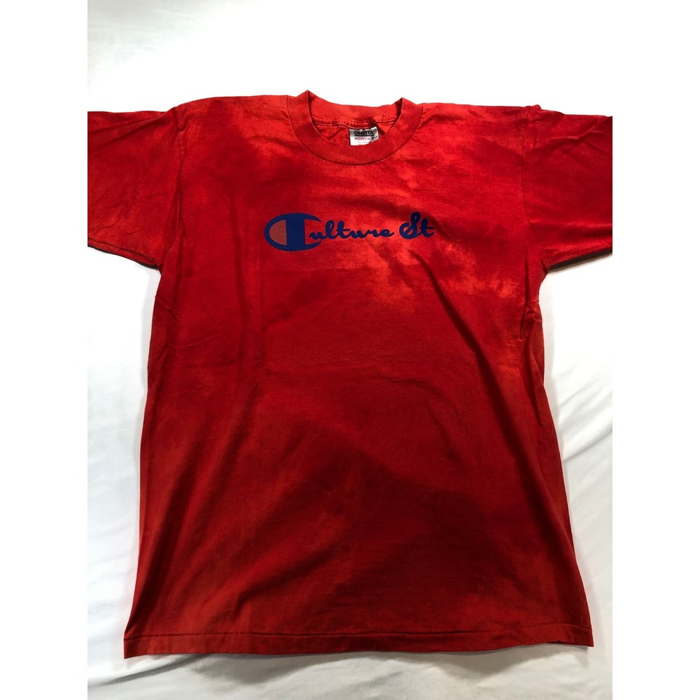 Vintage Oneita Power-T Single Stitch Culture St Shirt Red XL Made in USA‎ 90s